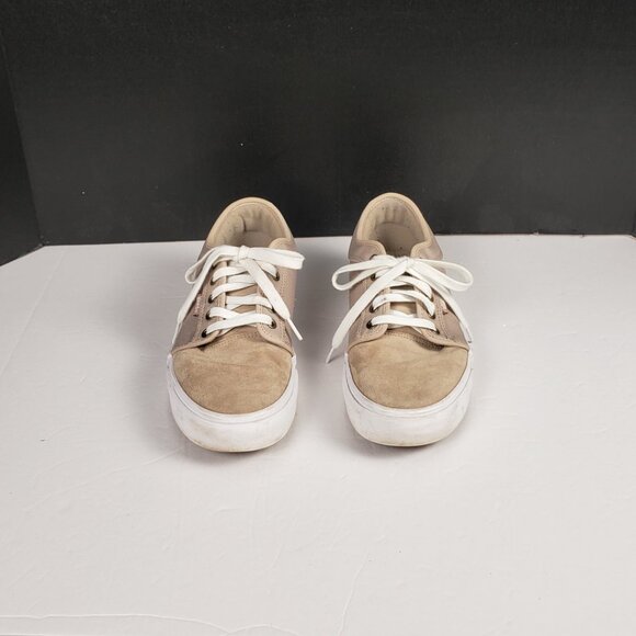 VANS Men Sz 8 Tan Skateboard Pro Padded Canvas Brushed Suede Shoe Sneaker Women - Picture 6 of 16